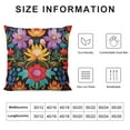 thumbnail image 5 of JEUXUS  Dia De Los Muertos Halloween Mexican Fiesta Throw Pillow Cover,  Flower Dahlia Day of The Dead Cushion Case Holiday Decor for Sofa Couch, 5 of 5