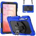 thumbnail image 1 of Funda para Samsung Galaxy Tab S11 (11 pulgadas) 2025 SM-X730/SM-X736B, funda protectora resistente a prueba de golpes con protector de pantalla, soporte giratorio de 360°, correa para mano, 1 of 9