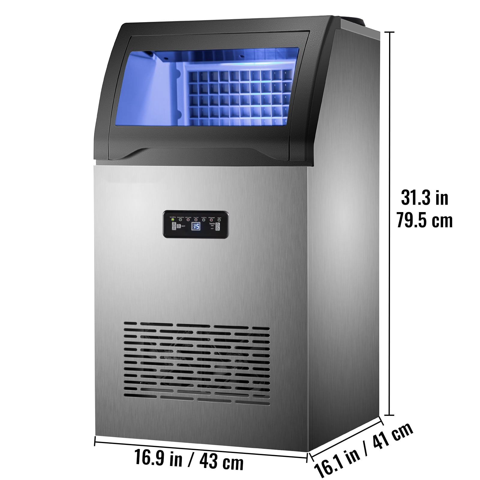 120kg/24h Bullet Ice Making Machine Portable Commercial Ice Maker