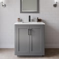 thumbnail image 2 of Wyndham Collection Miranda 30" Mirror Wood Single Bathroom Vanity in Gray, 2 of 7