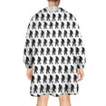 thumbnail image 2 of Wearable Oversized Blanket,Black Bigfoot Pattern Wearable Blanket Hoodie for Adults,Cozy Hooded Blankets with Super Pockets,Super Warm Fuzzy Pullover for Women & Men, 2 of 6