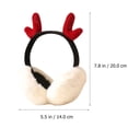 thumbnail image 4 of MasteelfCA 1 Pce Cache-Oreilles Design Bois de Cerf d'Hiver Cache-Oreilles en Peluche Chaude pour Fille, 4 of 7
