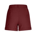 thumbnail image 5 of RYDCOT Women's Lightweight Shorts for Running Athletic Camping Travel Golf Hiking Shorts with Pockets Wine, 5 of 8
