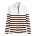 thumbnail image 2 of LIaqionyy Womens Tops Long Sleeve Shirts Quarter Zip Collared Pullover V Neck Casual Fall Business Clothes, 2 of 2