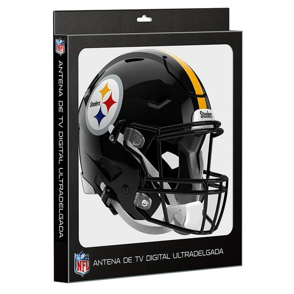 NFL Antena Digital HD para TV, Pittsburgh Steelers, Diseño de Casco, Ultradelgada de Alta Definición