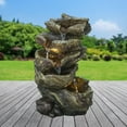 thumbnail image 1 of Angelo Décor Seneca Falls Indoor/Outdoor Tabletop Fountain with energy-efficient pump and LED accent lighting, 1 of 7