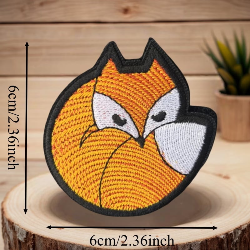 Fox 3D Embroidery Patch Tactical Vest - Hook and Loop Morale Badge for Hats, Backpacks, and Clothing