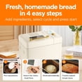 thumbnail image 4 of Neretva - Máquina para hacer pan, máquina para hacer pan de tamaño compacto, material de metal y dispensador automático de nueces, sin gluten, centeno blanco, pizza francesa, etc, 4 of 5