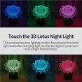 thumbnail image 3 of Luz De Noche Led 3D Táctil Colorida En Forma De Loto Para Dormitorio, Sala De Estar Al Aire Libre Monstrate HA015971-00, 3 of 7