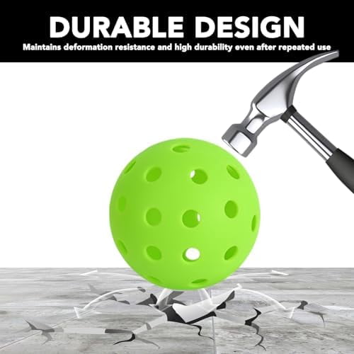 WLIKKS Pickleball Balls 20Pack|40Pack, 40 Holes USAPA Approved Pickleball Balls with Mesh Bag, Perfectly Balanced, High Bounce True Flight, Outdoor Pickleball Balls for Tournament Play