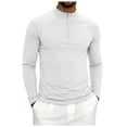 thumbnail image 3 of Linfrsh A-Shirts for Men Quarter Zip Pullover for Men Mock Neck Sweatshirt Lightweight Men's Long Sleeve Golf Shirt, 3 of 7