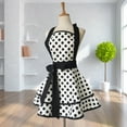thumbnail image 3 of Grofry Vintage Apron for Women Kitchen Cooking Baking BBQ Grilling Stripes Chest-to-Knee Coverage Adjustable Neck Stripes Polka Dot Apron Retro Mothers Day Gifts, 3 of 8