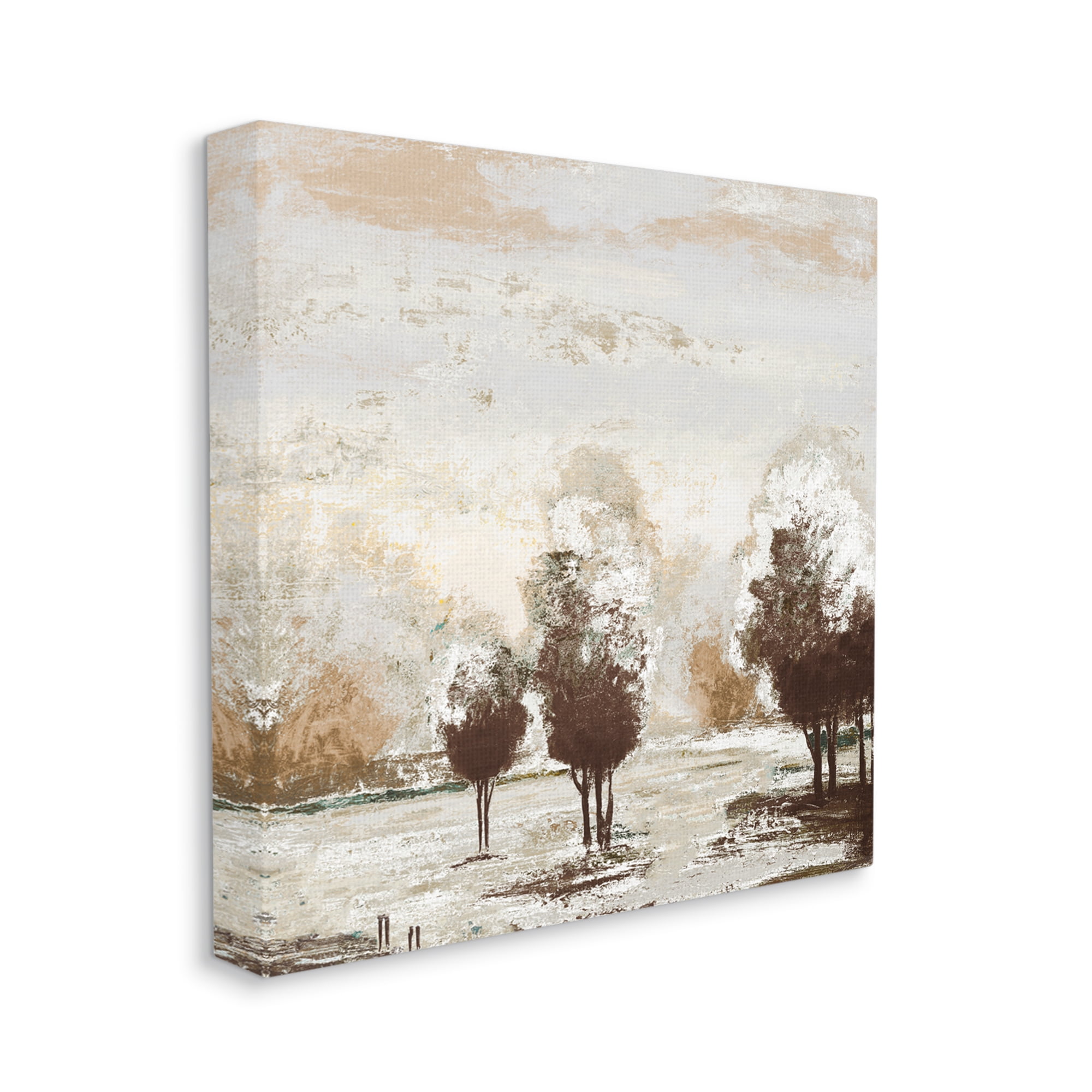 Stupell Distressed Nature Tree Collage Landscape Painting Gallery Wrapped Canvas Print Wall Art