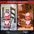 thumbnail image 6 of Topbuy LED Double Santa Yard Sign Santa Christmas Decoration W/ String Lights & Stakes, 6 of 10