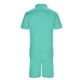 thumbnail image 3 of WILLBEST Traje Corto para Hombre, Dos Trajes para Hombre, Camisa y Pantalones Cortos de Color Liso con Cremallera En La Parte Superior., 3 of 4
