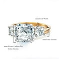 thumbnail image 3 of Samie Collection Meghan Markle Engagement Rings Inspired by Royal Wedding: 3.67ctw 3 Stone Cubic Zirconia & Simulated Gemstone Promise Ring: 18K Yellow Gold, 18K Rose Gold & Rhodium Plating, Size 5-10, 3 of 7