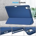 thumbnail image 5 of Fintie SlimShell Case for iPad Air 11-inch M3 (2025) / M2 (2024), iPad Air 5th (2022) / 4th Generation (2020) 10.9 Inch - Flexible Soft-Touch TPU Cover with Built-In Pencil Slot, Navy, 5 of 9