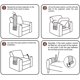 thumbnail image 5 of Organizador de reposabrazos para Sillón JAMW funda protectora con 5 bolsillos antideslizante gris, 5 of 5