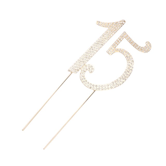 BALAHAPY Accesorio Decorativo Dorado Para Pastel Con Para Aniversario Y Fiesta Elegante