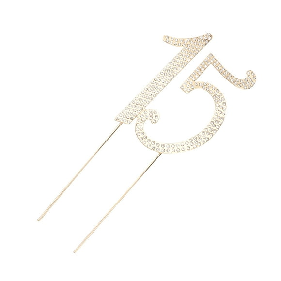 BALAHAPY Accesorio Decorativo Dorado Para Pastel Con Para Aniversario Y Fiesta Elegante