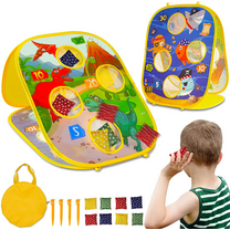 NETNEW Dinosaur Bean Bag Toss Game Easy to set up and carry with Bean Bag Toss Game, Dinosaur