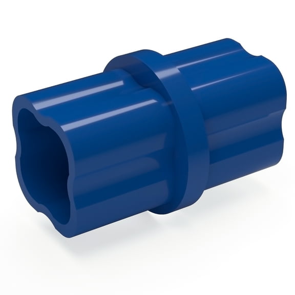 1/2" Internal PVC Coupling, Furniture Grade, Blue, 10-Pack, F012ICO-BL-10