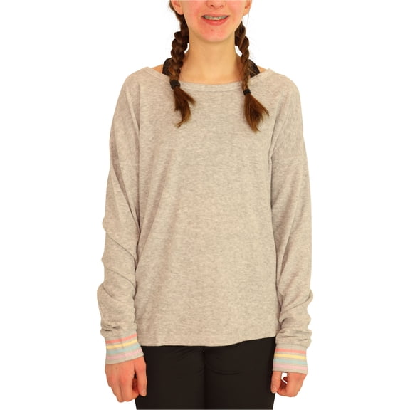 P.J. Salvage Womens Premium Pajama Sweater, Grey, Small