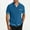 Blue, variant on SGFCWSX Mens Short Sleeve Button Down Shirts, Men's Breathable Knit Button Up Shirt with Chest Pocket Green Size 3XL
