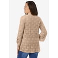 thumbnail image 3 of Woman Within Plus Size Open Front Pointelle Cardigan Sweater, 3 of 6