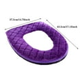 thumbnail image 4 of Cálida alfombrilla con cremallera para el asiento del inodoro, cojín, funda suave para el inodoro, violeta, 4 of 5