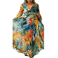 thumbnail image 2 of KEINXS Robe Maxi Bohème pour Femmes, Robe d'Été Tropicale à Fleurs, Manches Longues, Coupe Ample, Robe de Plage, 2 of 5
