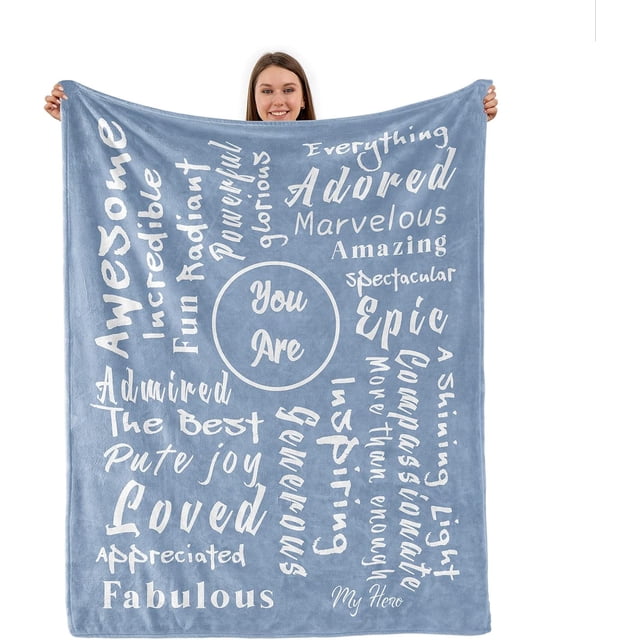 LHSHID Gifts for Women Mothers Day Birthday Gift for Friend Inspirational Blankets You are Awesome Gifts for Women Men(Get Well Gifts for Women After Surgery) 50"x60"