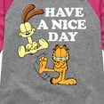 thumbnail image 3 of Garfield - Have A Nice Day - Toddler And Youth Girls Raglan Graphic T-Shirt, 3 of 4