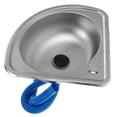 thumbnail image 4 of MOVTOTOP 1 Set RV Stainless Steel Drop In Single Bowl Wall Mounted Sink for Camper Washing Vegetable Basin Corner Installation, 4 of 7
