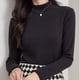 thumbnail image 5 of Camisas de manga larga con cuello alto para mujer, moda de otoño, capas básicas, ajustadas, ropa interior térmica suave, color negro, 5 of 7