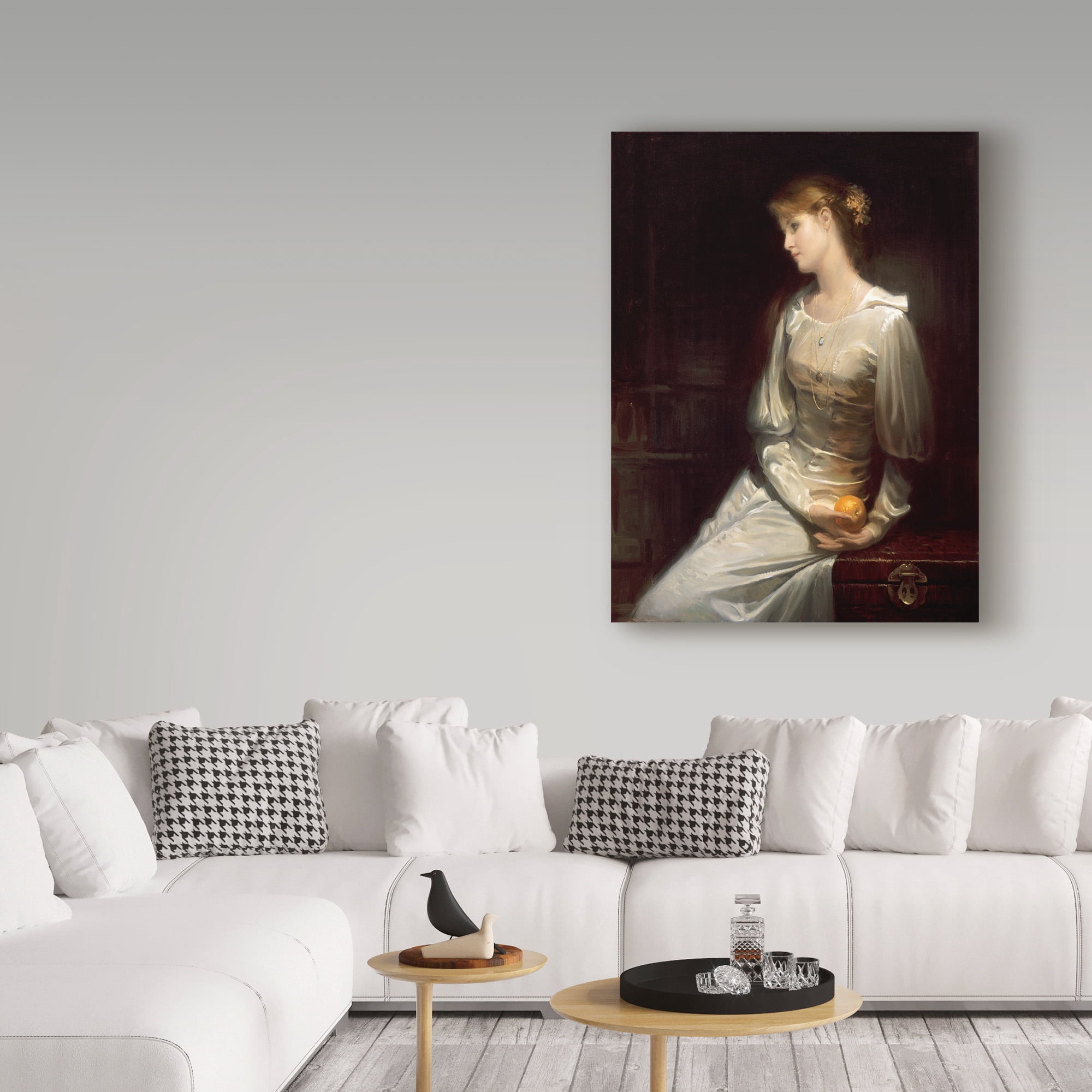 Trademark Fine Art 'Pensive Lady' Canvas Art by Alan Murray