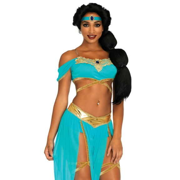 Leg Avenue Jasmine Oasis Princess Halloween Costume, Blue, Large