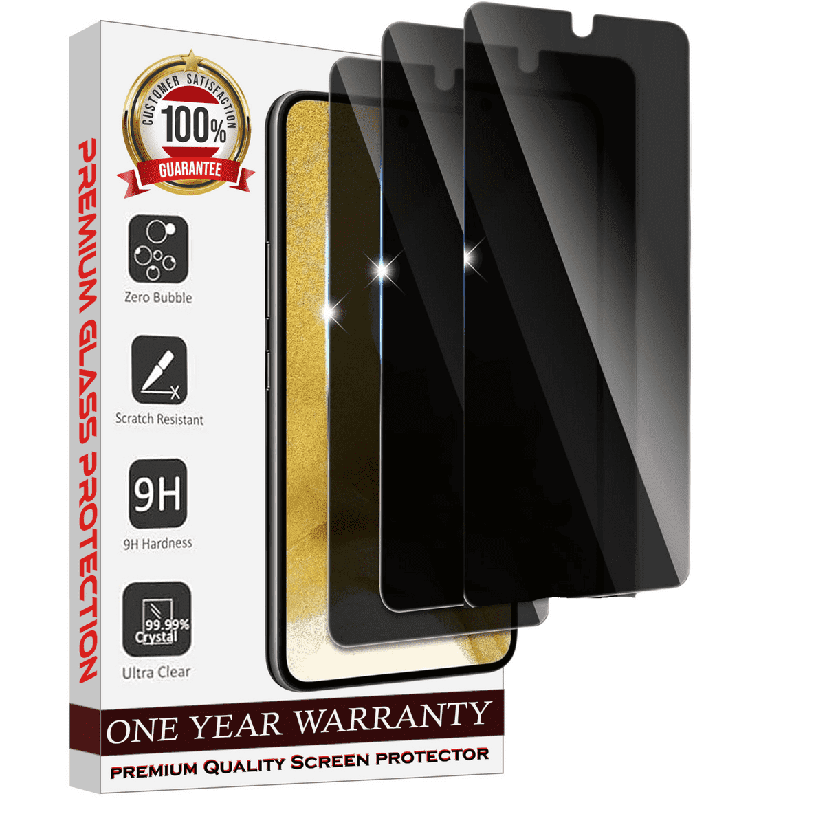 Entronix Screen Protector Compatible with Galaxy S20 Ultra, Privacy Tempered Glass, 3-Pack