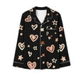 thumbnail image 3 of VBTAPA Pajamas for Women, Womens Valentine's Day Printed Long Sleeve Blouse Pants Pajamas Suit Loose Comfy Loungewear 2 Piece Set #3Multicolor S, 3 of 5