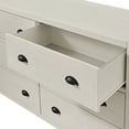 thumbnail image 5 of Alaterre Furniture Arden 6-Drawer Solid Pine Wood Double Dresser, Modern Farmhouse Furniture, Driftwood White, 5 of 7