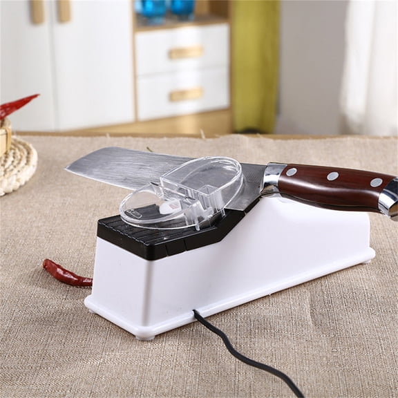 Plyzle Electric Knife Sharpener - USB Knife Sharpener, 1-Button Operation for Kitchen Knives, Compact 9.25in Design, Durable Home Sharpening Tool