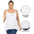 thumbnail image 3 of Flowy Tank Tops for Women Camisole with Adjustable Spaghetti Casual Cami Tank Top, 3 of 7