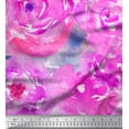 thumbnail image 1 of Soimoi Cotton Duck Fabric Rose Watercolor Print Sewing Fabric Yard 42 Inch Wide, 1 of 3