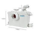thumbnail image 7 of HOCANFLO 500W-A-2, 500 HP, 2.1 Amps, 120 V, White Corded Electric Macerator Sewage Plumbing Pump, 7 of 7