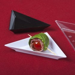 Emi Yoshi Relish Dish - Small Wonders Clear Plastic Mini Triangle Dish 10 Ct., By EMI Yoshi Ship from US