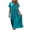Mint Green, variant on Women's Cotton Summer Midi Dress Short Half Sleeves Tunic Vacation Dress with Pockets (L, Mint Green)