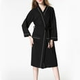 thumbnail image 2 of Women's Knit Bathrobe - Long Kimono Robe, Lightweight, 3/4 Sleeves, Adjustable Tie, All Seasons (S-XL), 2 of 8