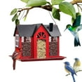 thumbnail image 2 of Squirrel-Proof Wild Bird Feeder - Durable Metal Hanging Feeder with 3 Ports - Attracts Cardinals, Finches & Songbirds - Easy to Fill & Clean, 2 of 6