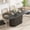 Black, variant on 55.11"-70.86" Extendable Dining Table, with Striped Legs for Living Room & Kitchen(Walnut)