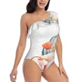 thumbnail image 3 of Honeii Summer Gnome for women's one-piece swimsuit featuring a chic one-shoulder design experience elegance and style in the water-Large, 3 of 6